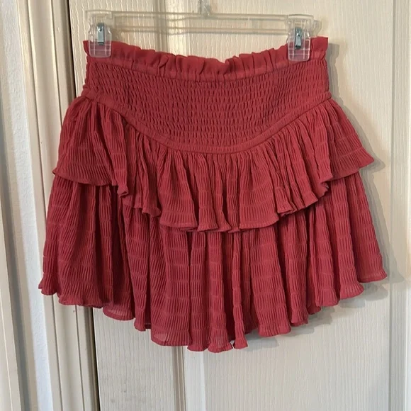 NWT Forever 21 Pink Ruffle Mini Skirt - Picture 4 of 5